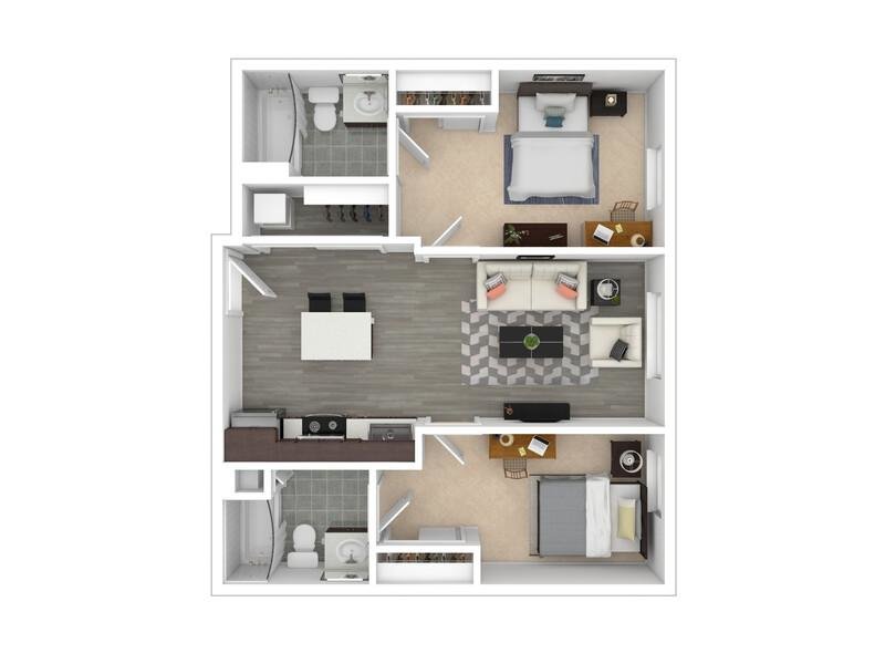 B2 Floor Plan at Agave 350 Apartments