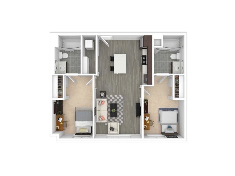 2C Floor Plan at Agave 350 Apartments