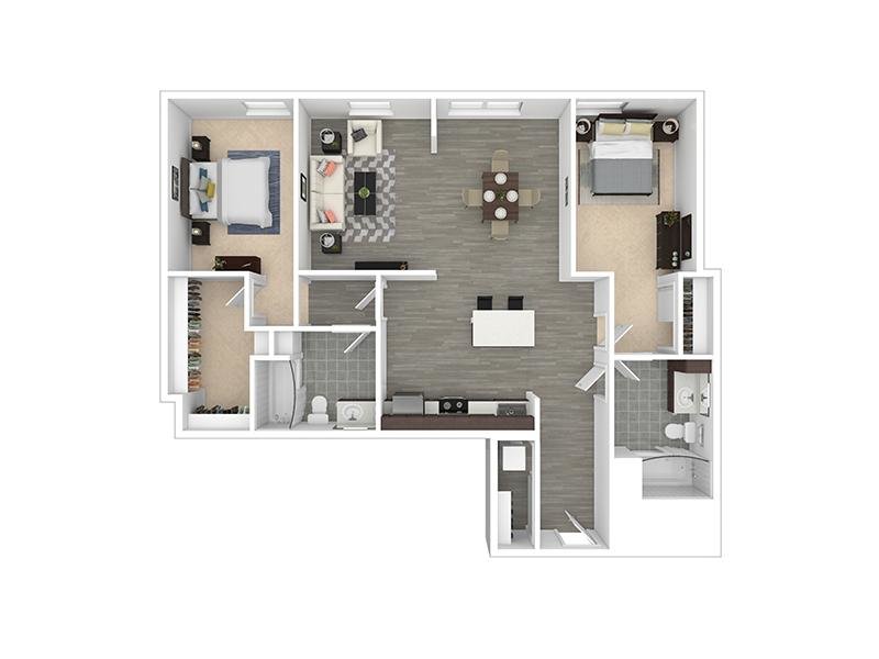 B6 Floor Plan at Agave 350 Apartments