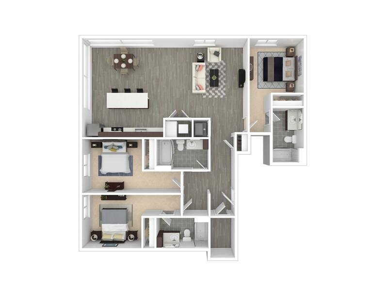 C2 Floor Plan at Agave 350 Apartments