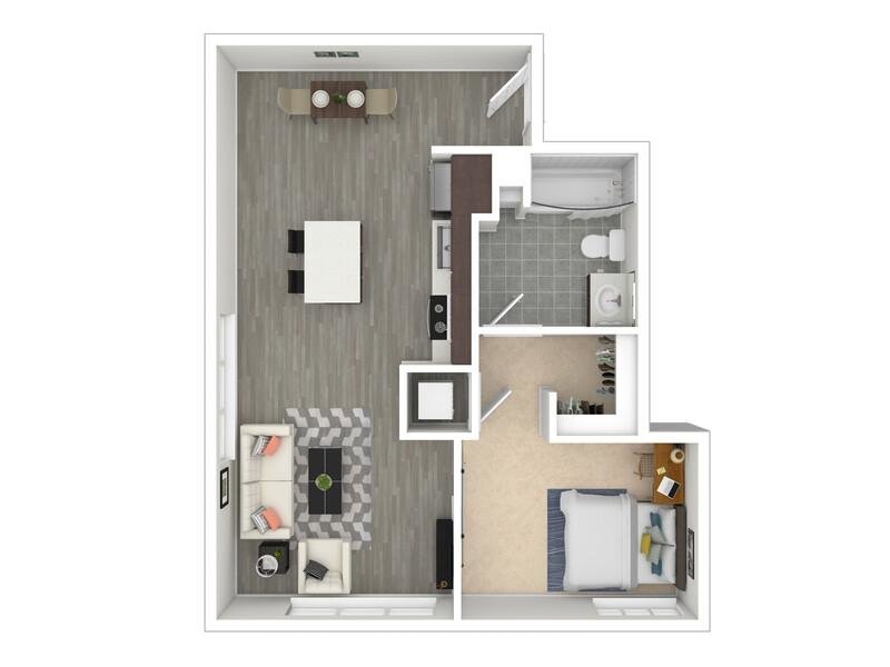 1C Floor Plan at Agave 350 Apartments