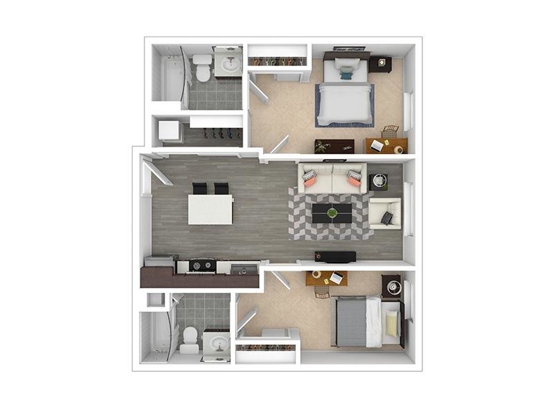 B1 Floor Plan at Agave 350 Apartments
