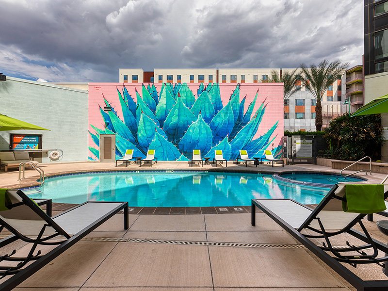 Outdoor Pool and Wall Art | Agave 350