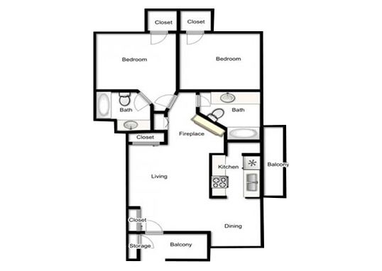 Floorplan for The Maddox Apartments