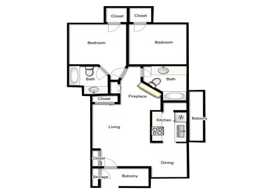 Floorplan for The Maddox Apartments