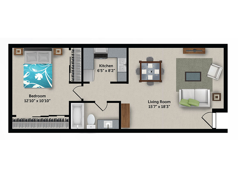 The Flat Floorplan at Portola Biltmore