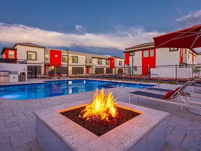 Poolside Firepit | Ara Residences in Phoenix, AZ