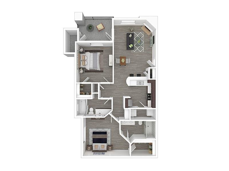 2x2-975- Full Renovation Floorplan at Legacy Apartments at Dove Mountain