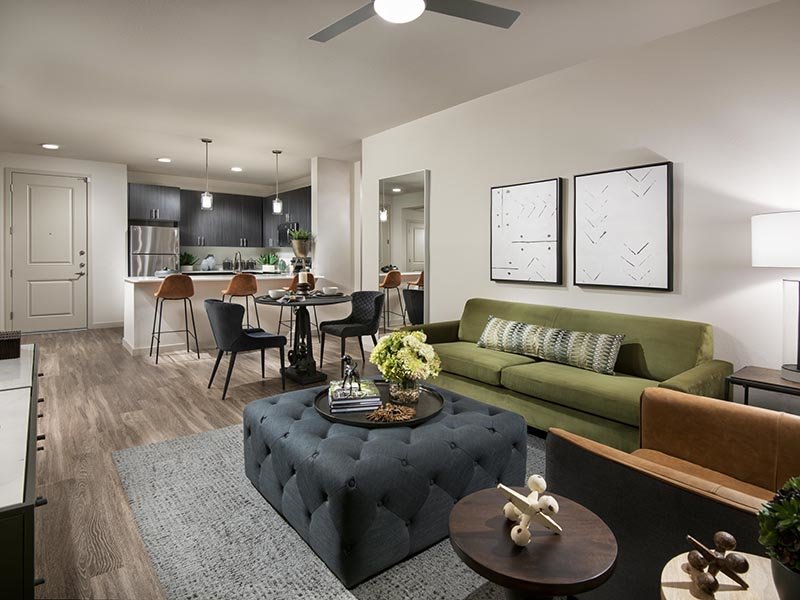 2 Bedroom Living Room | Parc at South Mountain