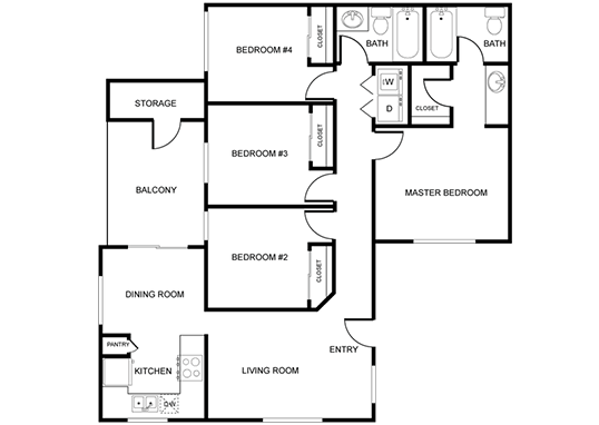 Floorplan for The Madison Apartments