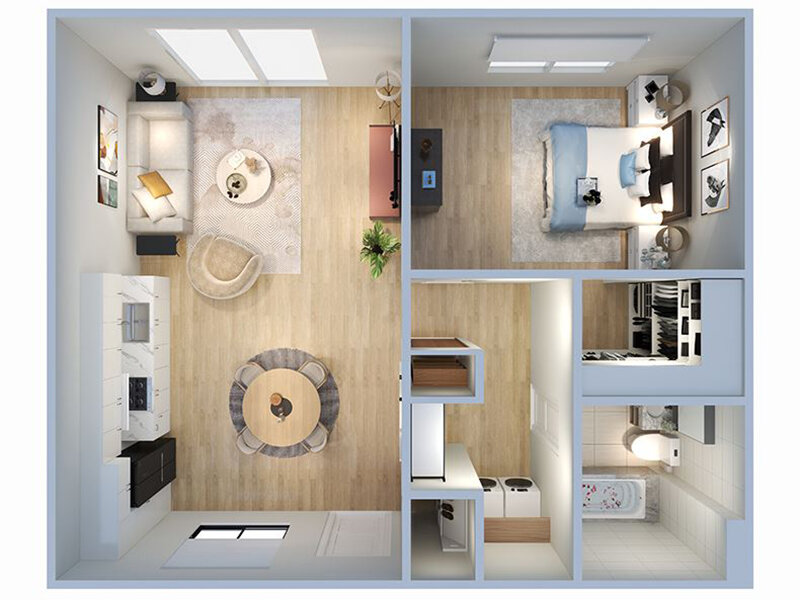 Our 1x1L 654 is a 1 Bedroom, 1 Bathroom Apartment