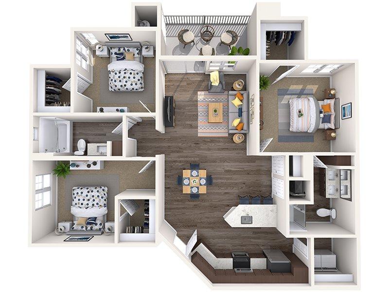 View floor plan image of C1 apartment available now