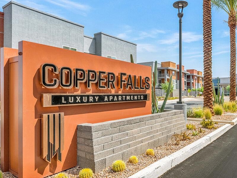 Welcome Sign | Copper Falls Apartments in Glendale, AZ