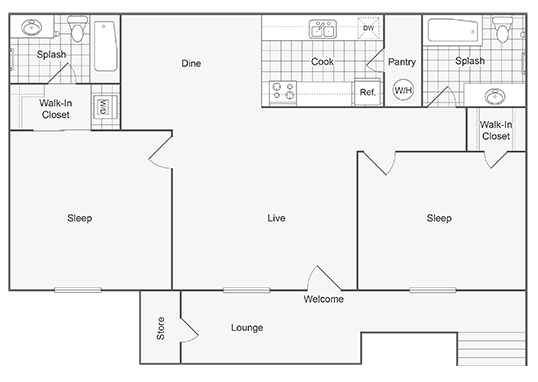 Floorplan for Portola East Mesa Apartments