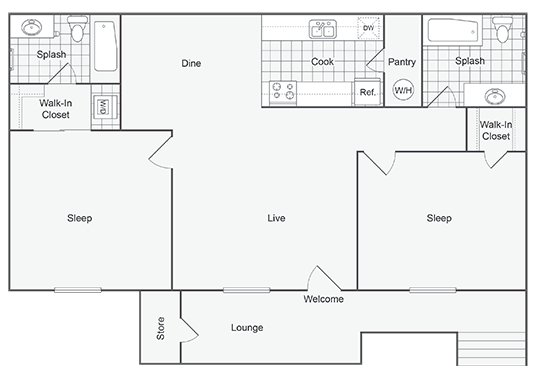 Floorplan for Portola East Mesa Apartments