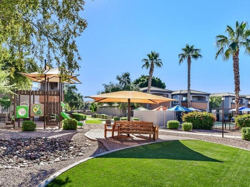 Shaded Seating | Luxe at Ocotillo Apartments in Chandler, AZ