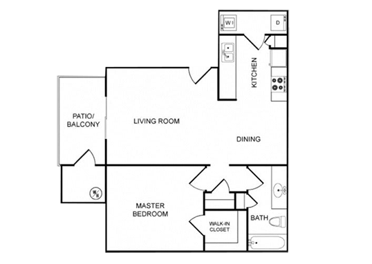 Floorplan for Portola on Bell Apartments