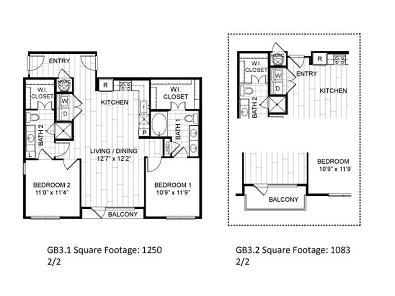 GB3 Floorplan at The Moderne