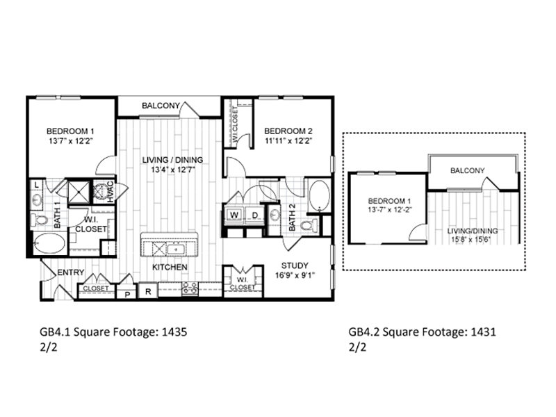 GB4 Floorplan at The Moderne