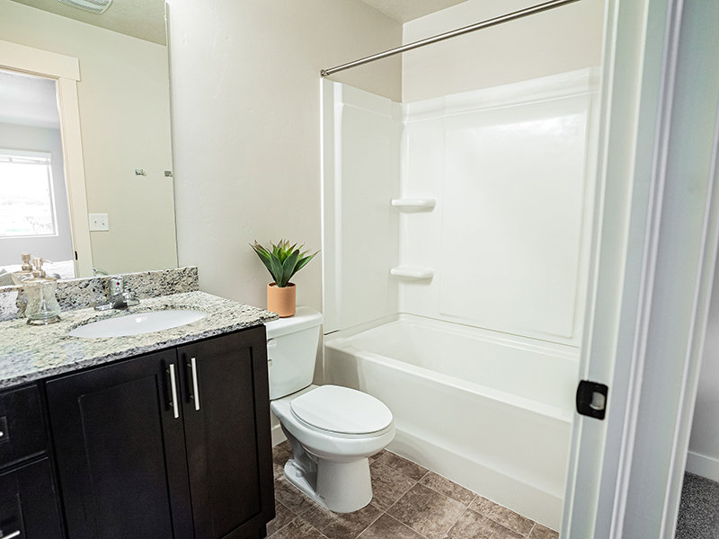Bathroom with Tub | The Ranches Townhomes