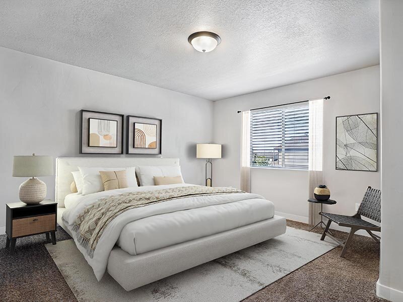 Staged Bedroom | The Ranches Townhomes in North Ogden, UT