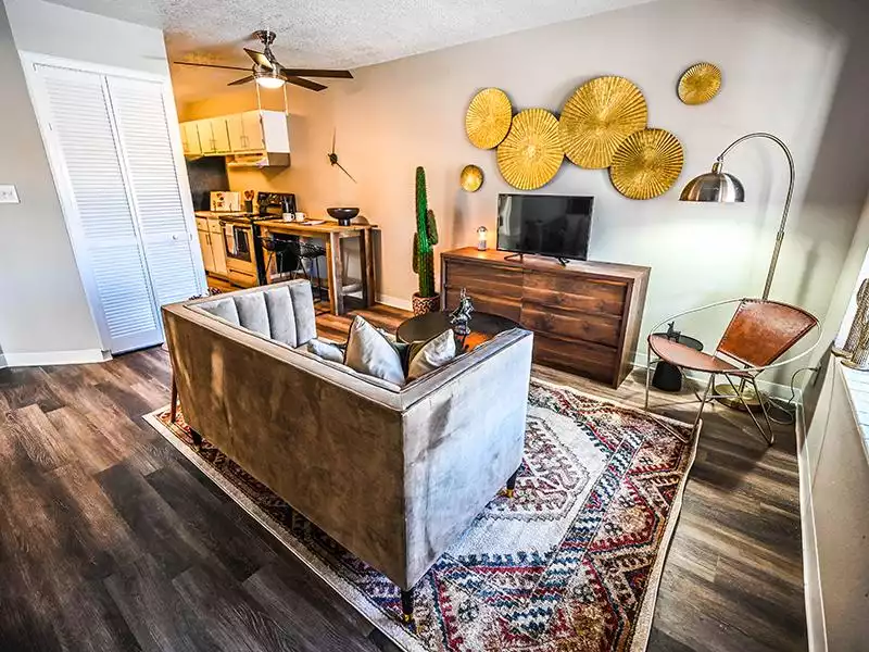 Living Room | Dakota Canyon Santa Fe Apartments 