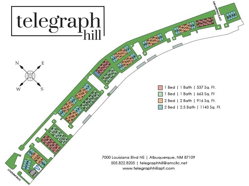 Site Map | Telegraph Hill Apartments