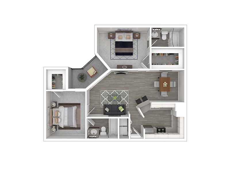 B1 R Floor Plan at Alvarado Apartments