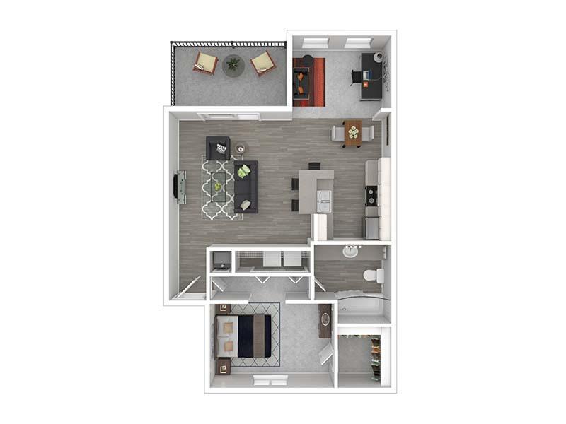 A4S Floor Plan at Alvarado Apartments