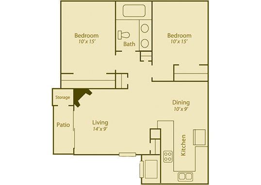 Floorplan for Candlelight Square Apartments