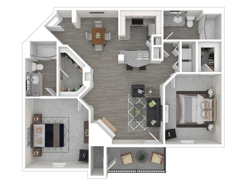 Lille Floor Plan at The Enclave Apartments