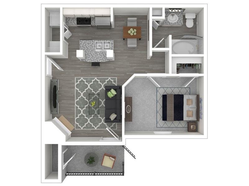 Toulouse Floor Plan at The Enclave Apartments