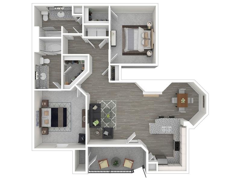 Chartres Floor Plan at The Enclave Apartments