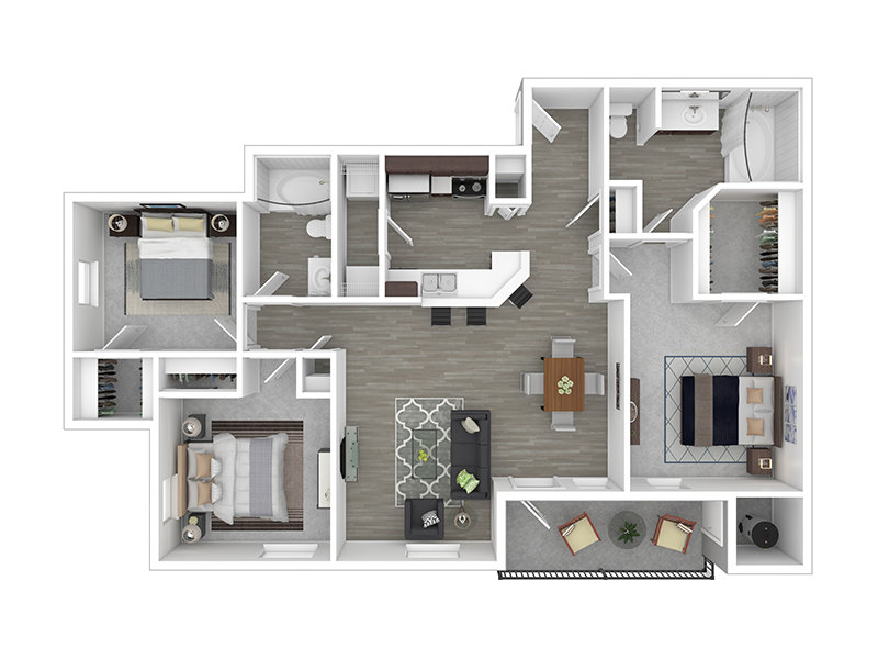 3x2-1210 Floorplan at La Ventana