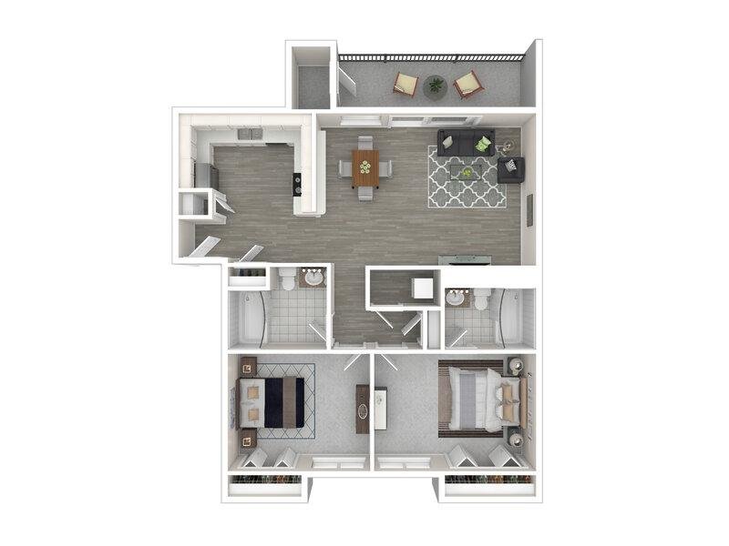 The Marbella Floor Plan at Puerta del Sol Apartments