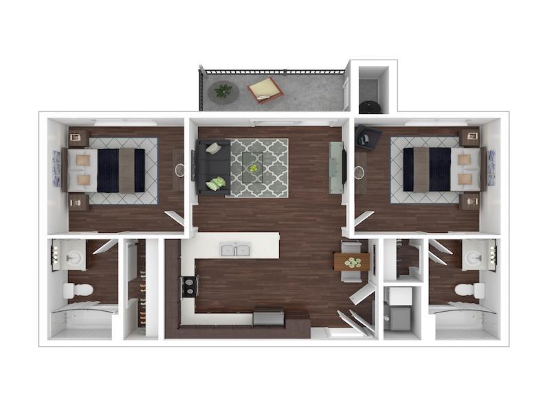 2a Floor Plan at Camino Real NM Apartments