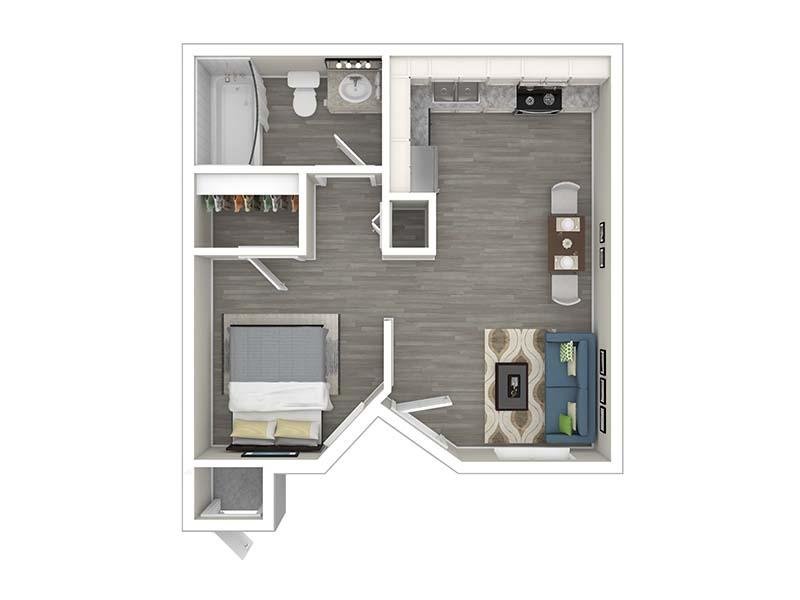 A Floor Plan at Dorado Heights Apartments