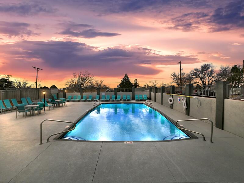 Pool - Sunset | Copper Ridge Apartments