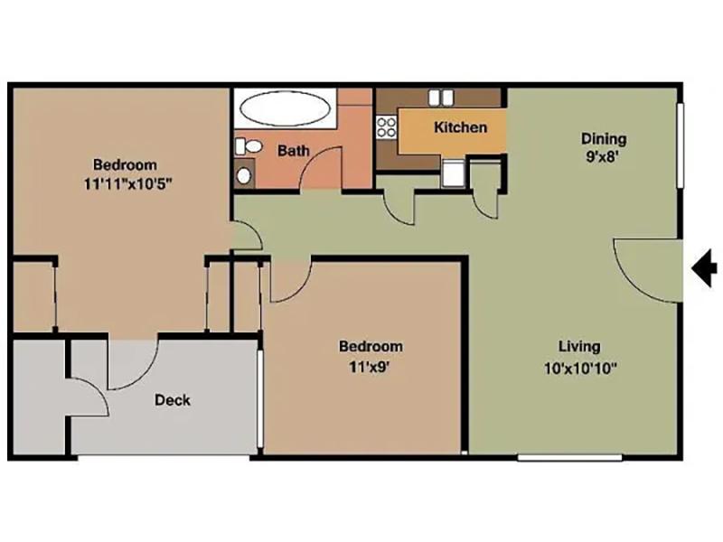 2 Bedroom R Floorplan