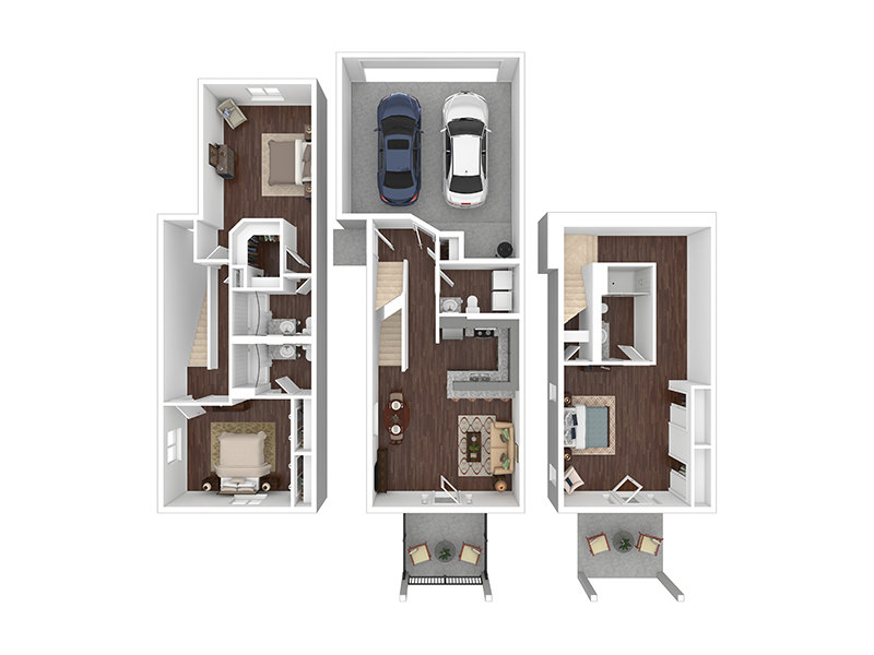 3 x 3.5 (2-car Gar) 3-Story