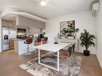 Staged Living Room and Kitchen | Terra at Enchanted Hills