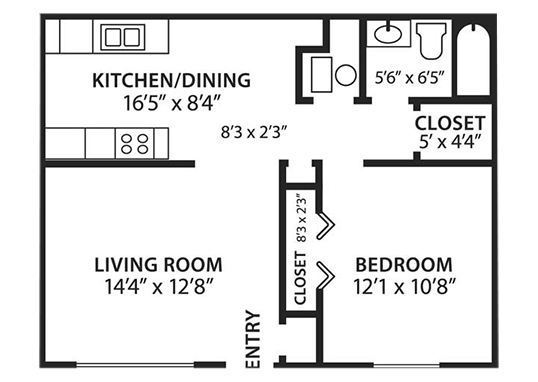 Floorplan for Tesota Midtown Apartments