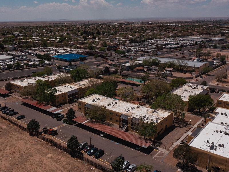 Apartment Aerial View | Tesota Midtown Apartments in Albuquerque, NM