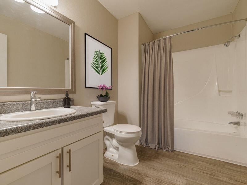 Bathroom - Furnished | Tesota Midtown Apartments in Albuquerque, NM