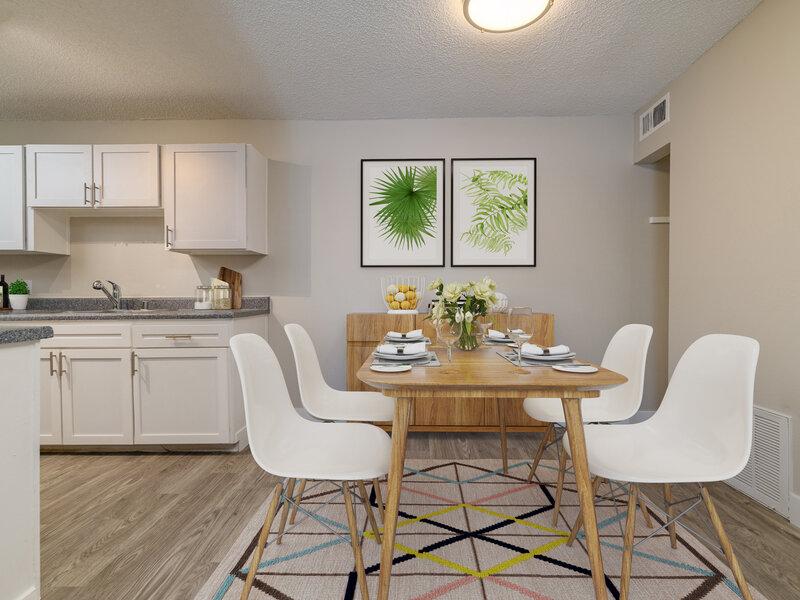 Dining Room - Furnished | Tesota Midtown Albuquerque Apartments