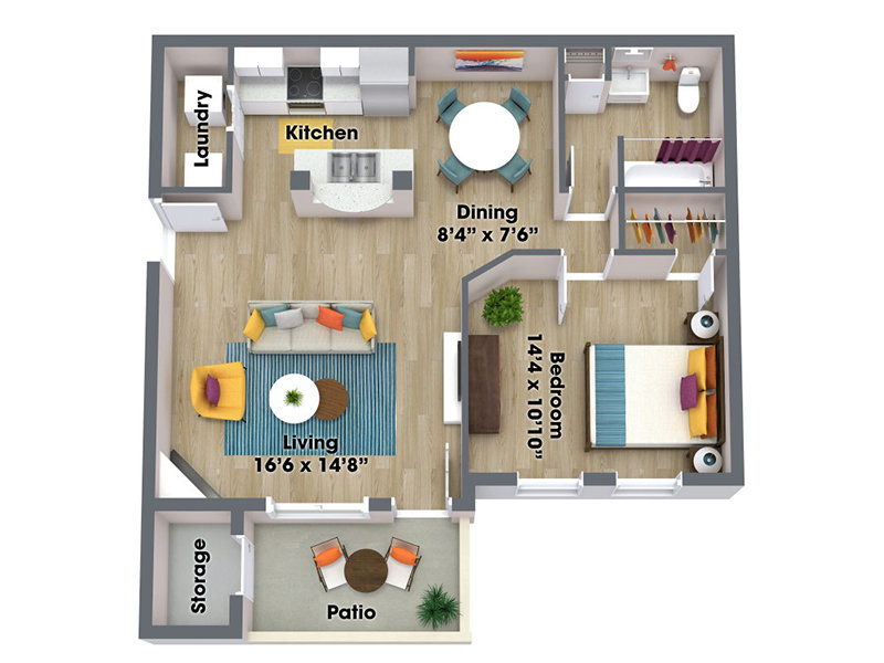 Scarlet Floorplan at Prisma Apartments