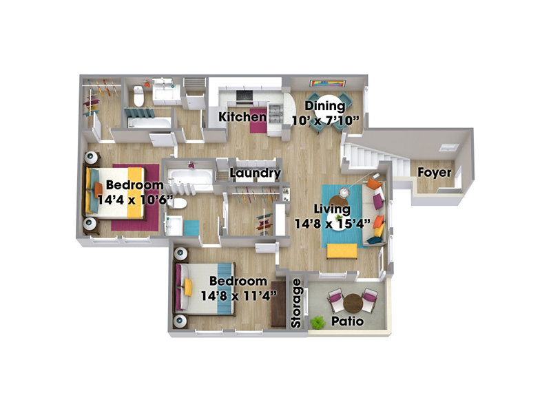 Amber Floorplan at Prisma Apartments