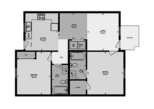 Floorplan for Coronado Townhomes Apartments