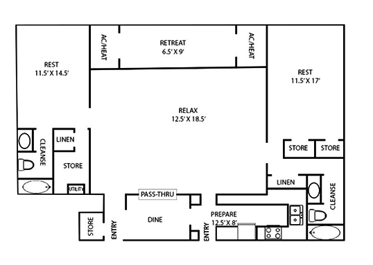 Floorplan for The Landmark Apartments