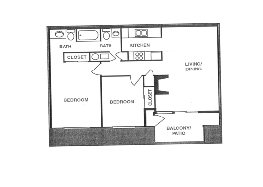 Floorplan for Chelsea Village Apartments